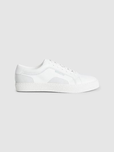 Calvin Klein Cipők HU820968 | Calvin Klein Faux Bőr Férfi Sportcipő Fehér
